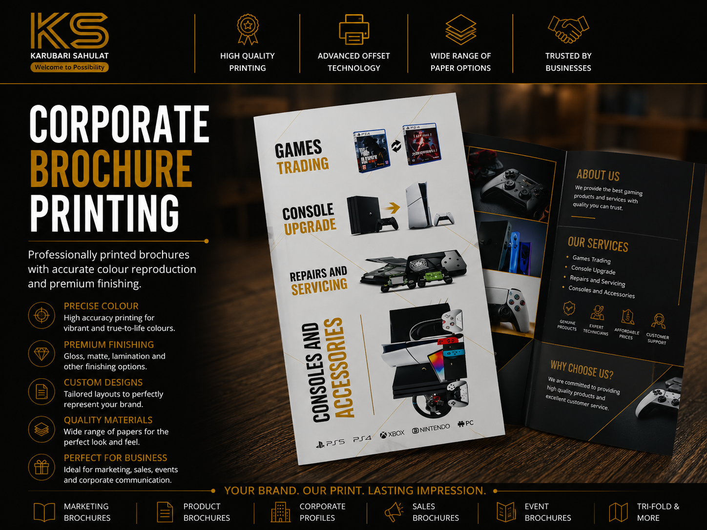 Corporate brochure printing