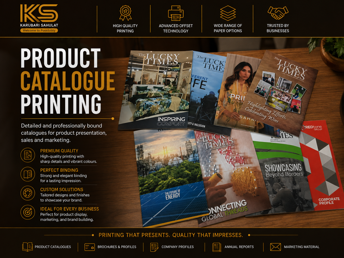 Product catalogue printing
