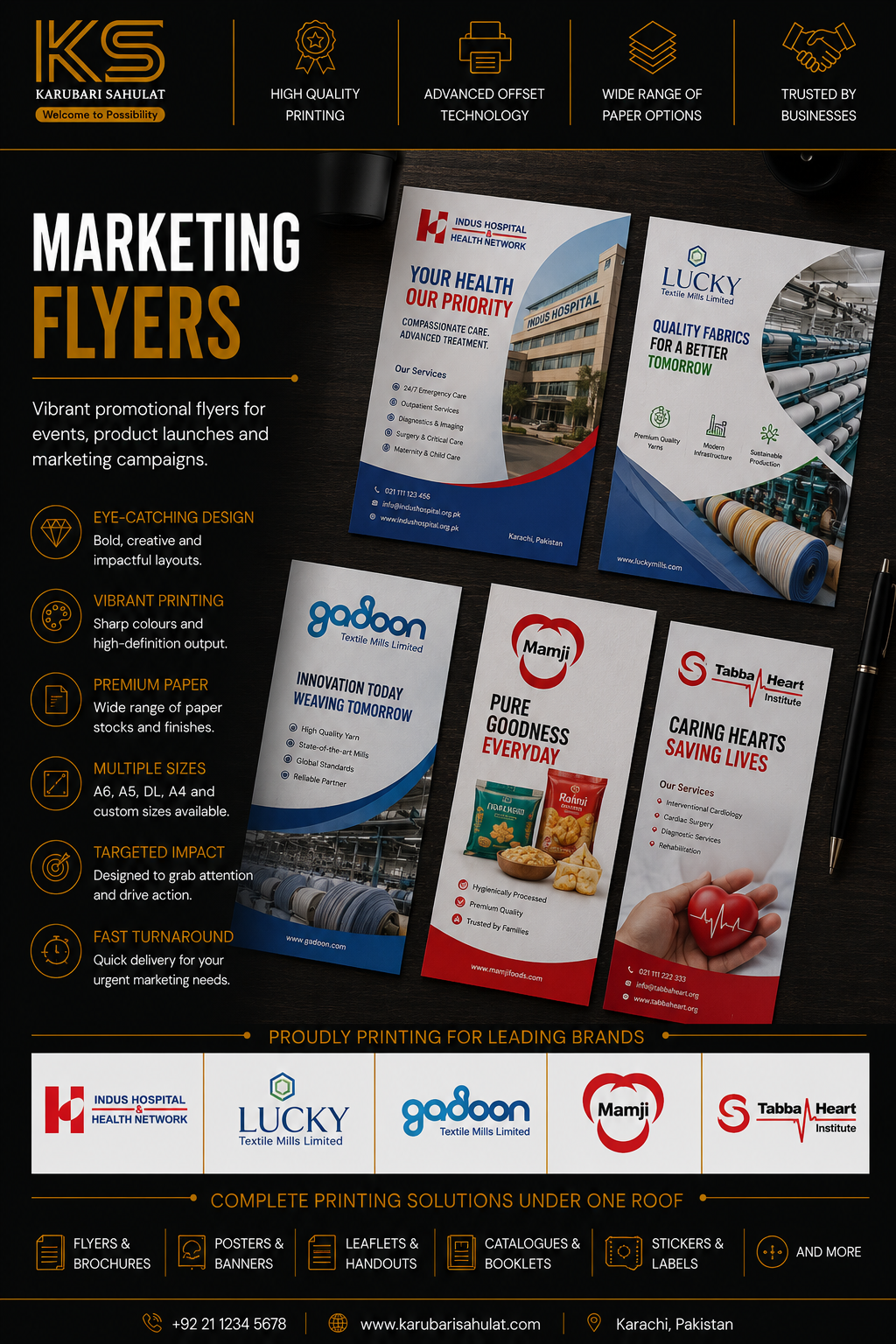 Marketing flyer printing