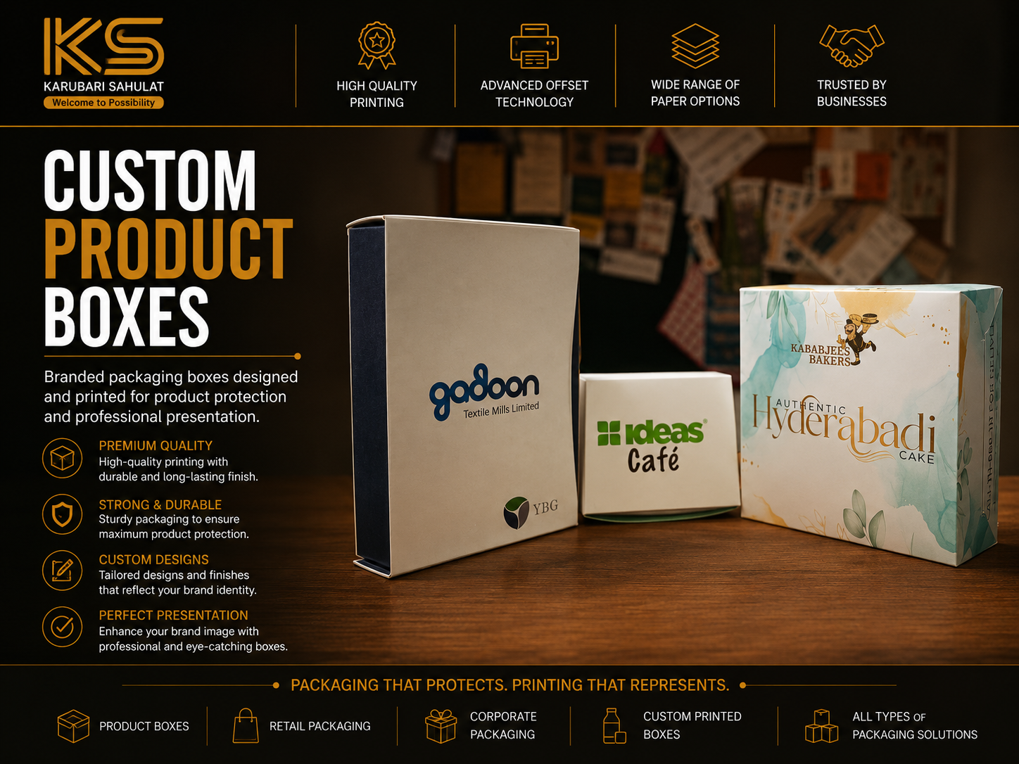 Custom product packaging boxes